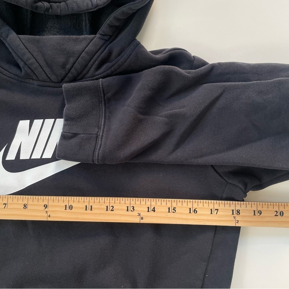 Nike Sportswear Girls Black White Hoodie Pull Over Athletic Oversized Size XL - Picture 7 of 8
